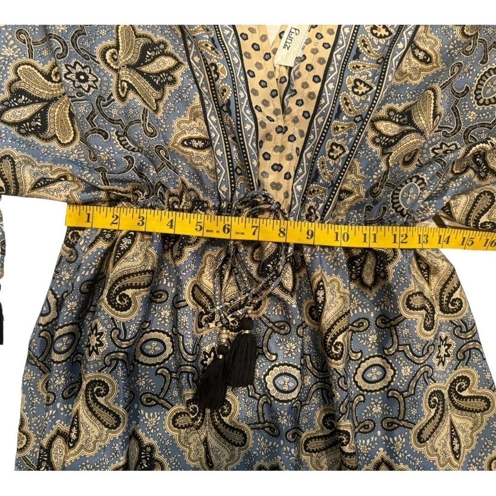 Zury silk boho kafkan free size dress - Picture 9 of 11